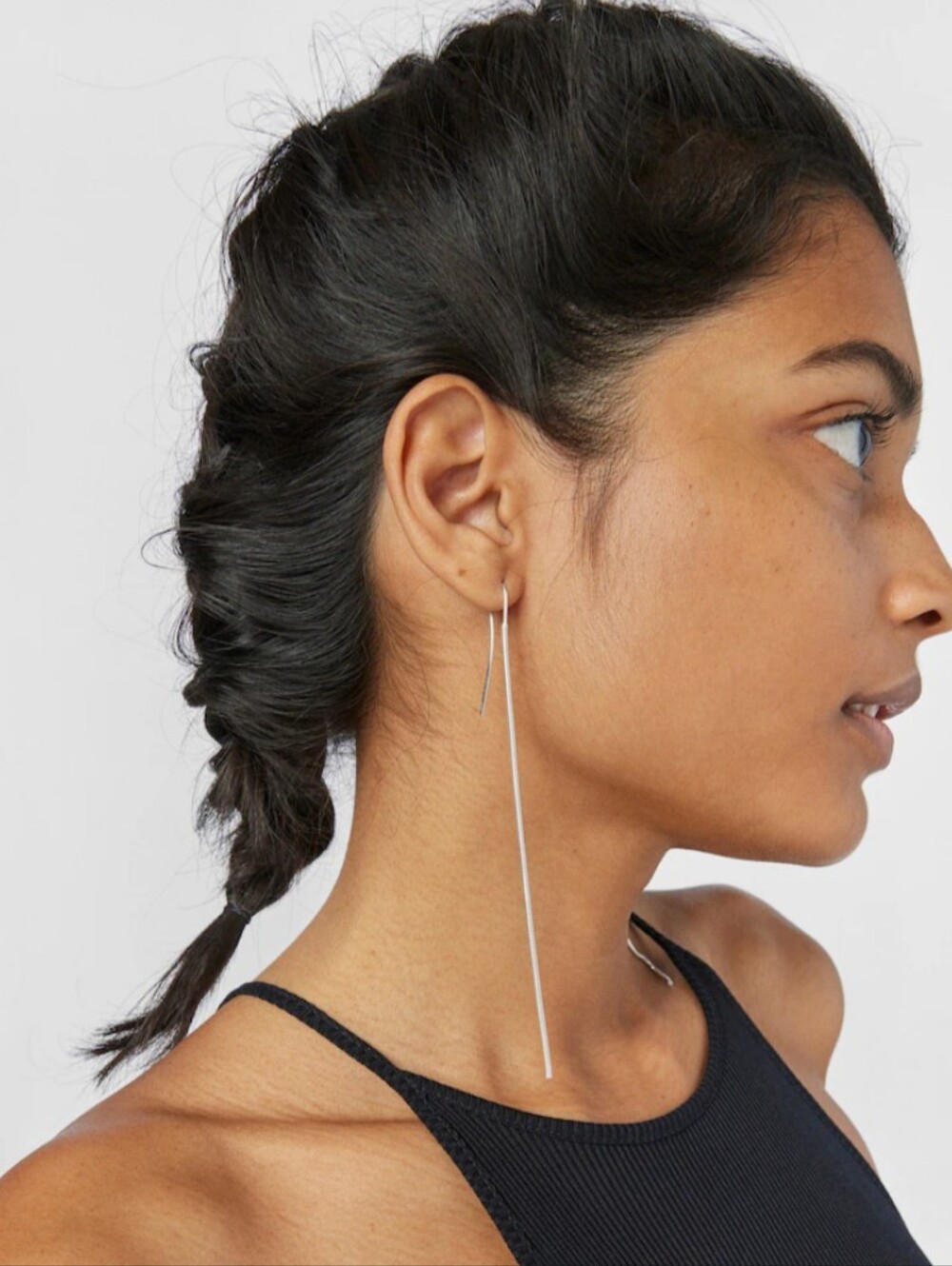 Tous Hebi Silver Long Threader Drop Earrings
